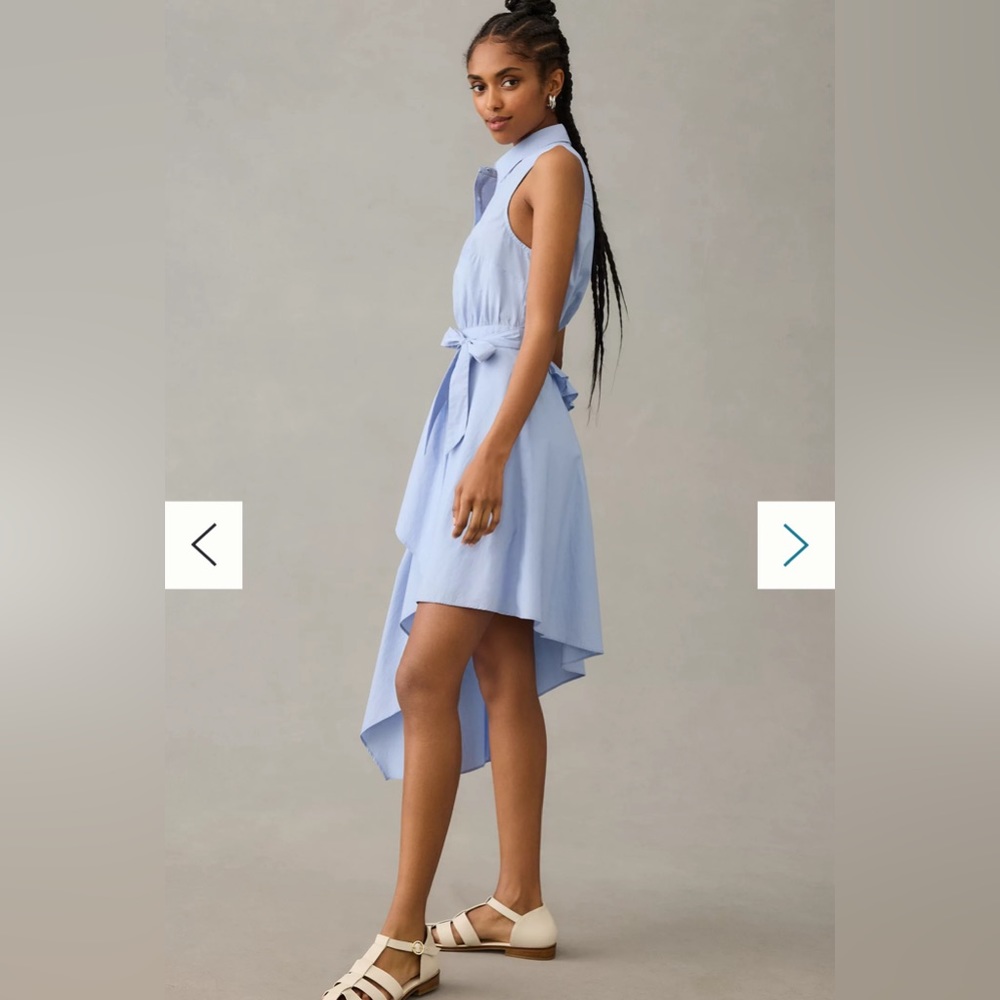 SOLD 🌟HOST PICK🌟 NWT Anthropologie Maeve Asymmetrical Shirt Dress Size 18W - Picture 3 of 11